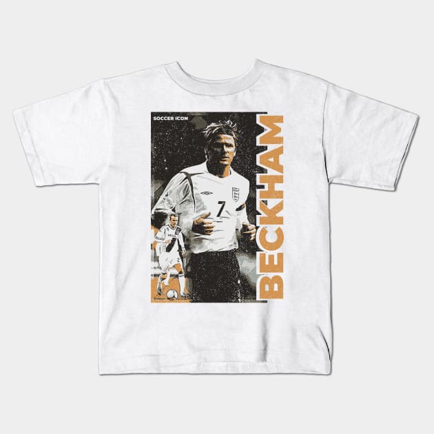 David Beckham - Street Art - Soccer Icons Kids T-Shirt by MIST3R